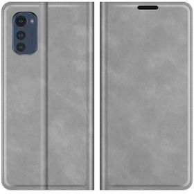 Motorola Moto E32/E32s - Magnetic Wallet Case - Grey