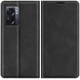 Oppo A77 - Magnetic Wallet Case - Black