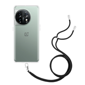 Lanyard Case - OnePlus 11 - Soft TPU Protective Cover with Necklace - Clear