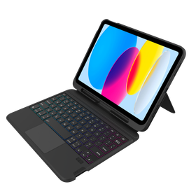 Gecko Covers iPad 2025 (11th Gen) / iPad 2022 (10th Gen) - Cactus Leather Keyboard Case - Qwerty - Black - V10KB2733C1