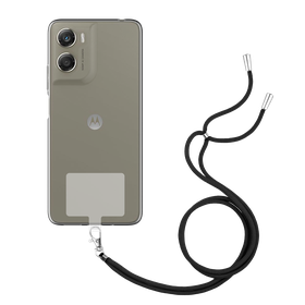 Lanyard Case - Motorola Moto G06 / G06 Power - Soft TPU Protective Cover with Necklace - Clear
