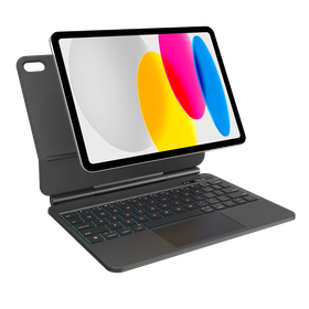 iPad 2025 (11th Gen) / iPad 2022 (10th Gen) - MagKey Floating Keyboard Cover - Magnetic Attachment - Qwerty - Black