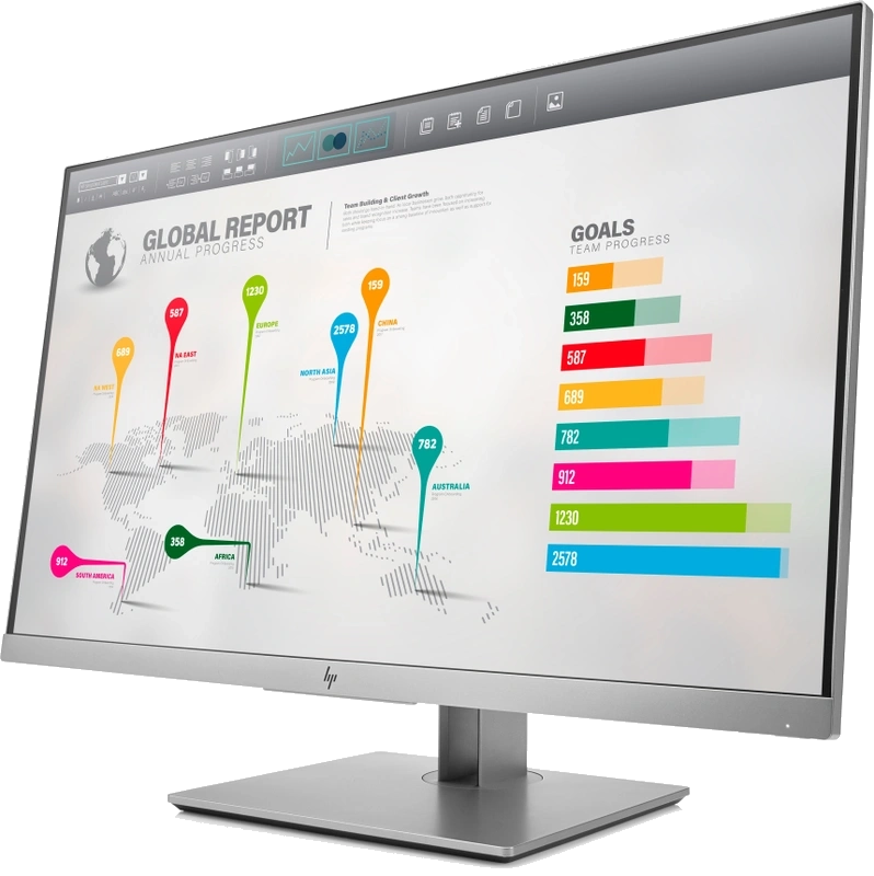 HP - EliteDisplay - E273q - 27 inch - Quad HD - Afbeelding 3
