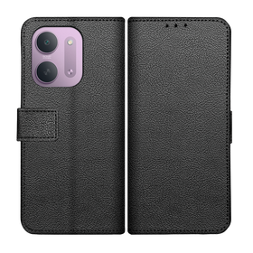 Classic Wallet Case - XiaomI Redmi 17C (5G) - PU leather Book Case - Black
